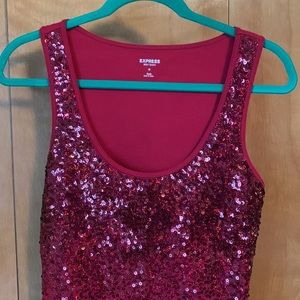 Sexy Basic Tank w/ Sequins Express
